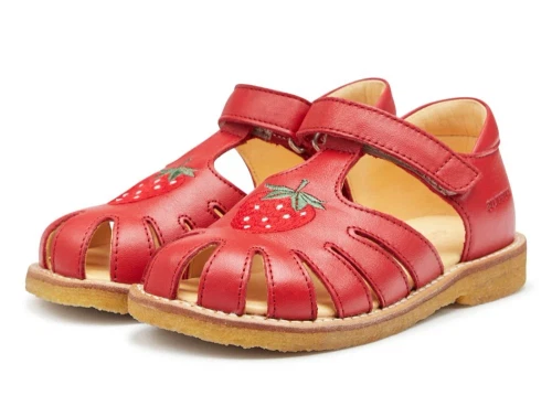 Angulus sandal rød med jordbær